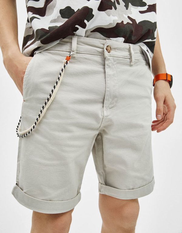 Pale Blue Drawstring Waist Jersey Shorts - Image 3