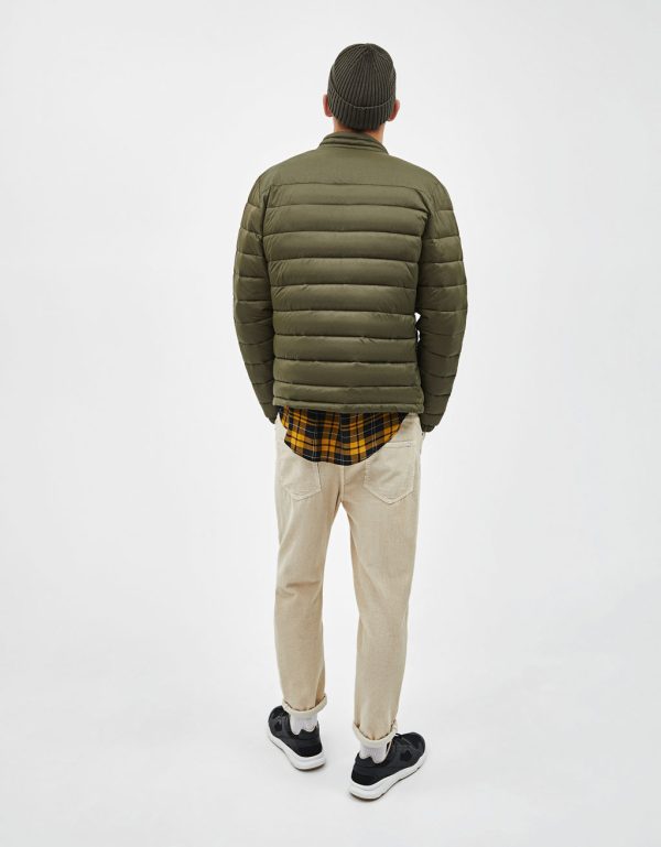 Khaki puffer jacket - Image 3